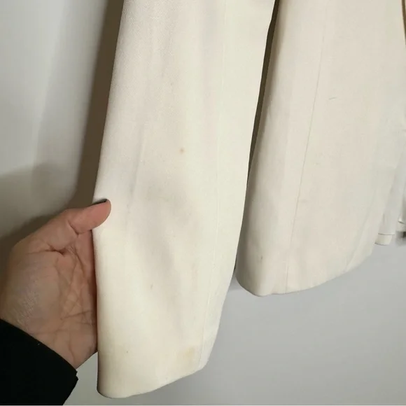 Brandon Maxwell Layered Lapel Suiting Jacket in Ivory - Picture 9 of 14